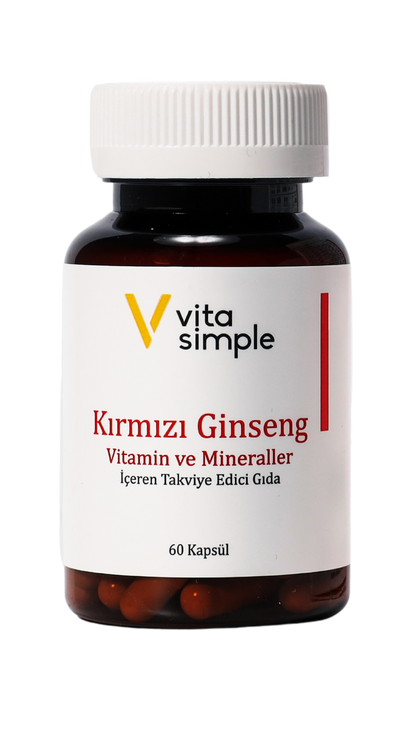 Kırmızı Ginseng , Vitamin ve Mineraller İçeren Takviye Edici Gıda